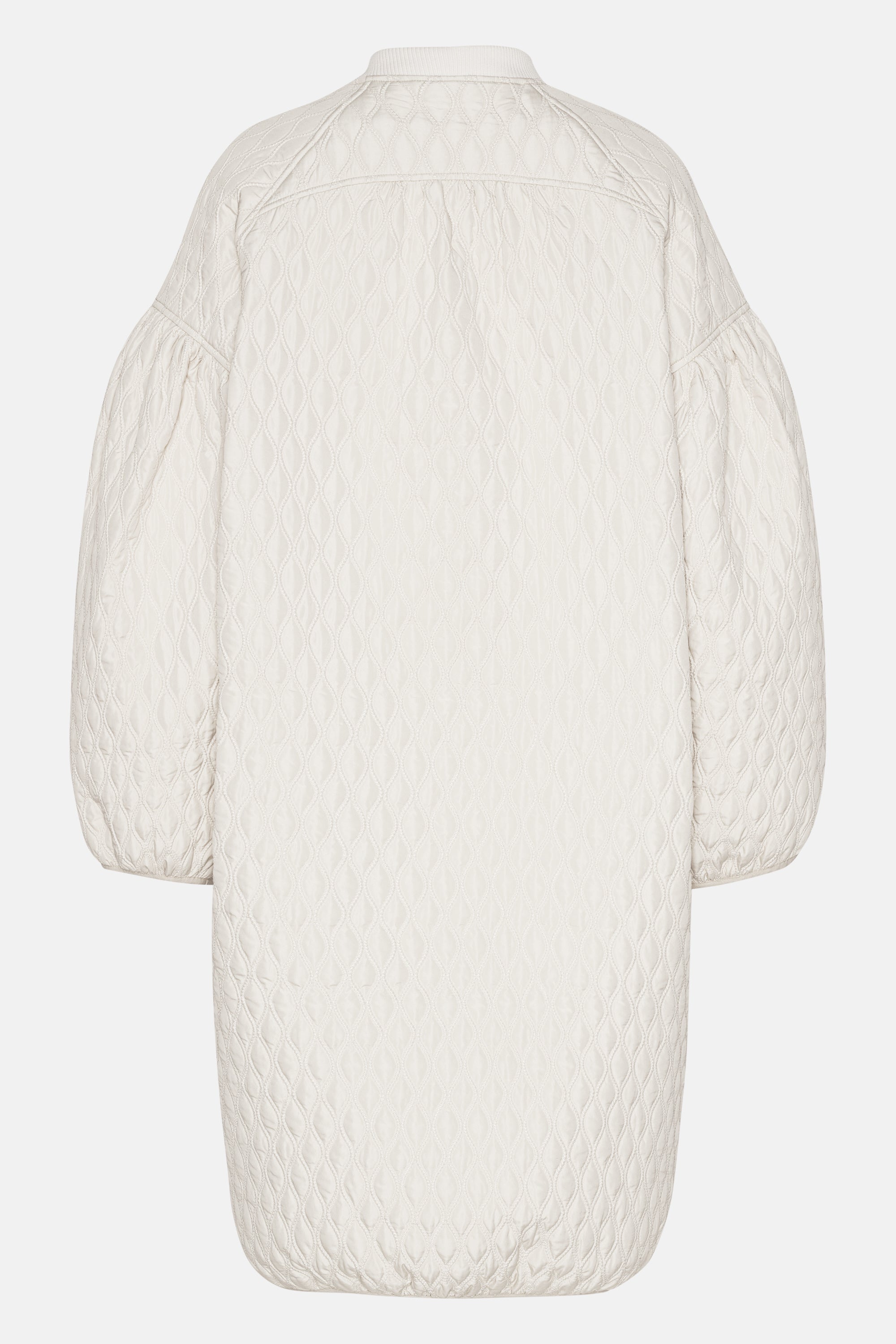 Veste matelassée longue - Crème au lait